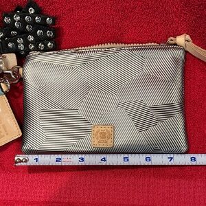 Consuela Combi Geometric Gold Shimmer Wristlet